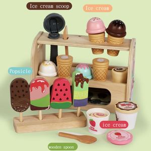 Ensemble de jeu de rôle en bois pour tout-petits, thème crème glacée rose, avec pelle, menu et monnaie - Product Image 6