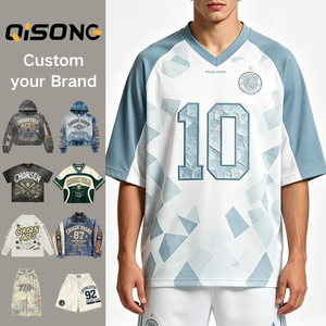 Maglia da Calcio Personalizzata Bianca e Azzurra con Design Geometrico e Numero 10, Realizzata da Apparel Custom Factory per Squadre di Calcio - Product Image 1