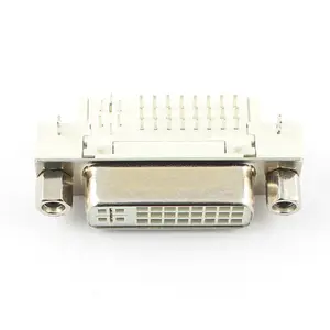 Dvi 24 + 5 Pins Vrouwelijke Haakse Soldeer 90 Graden Type Jack Socket Connector Adapter