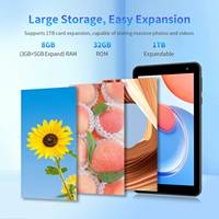 Tablette Android M7A 7 pouces en gros d'usine, processeur Penta Core A333, 8 Go + 32 Go, batterie 3500 mAh, caméra 0,3 MP + 2 MP, Wi-Fi capacitif