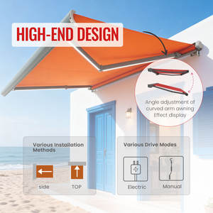 <span class=keywords><strong>Toldo</strong></span> de Terraza de Aleación de Aluminio Resistente al Agua y a los Rayos UV con Certificación CE, Operación Motorizada y Control Remoto para Uso en Exteriores - Product Image 3