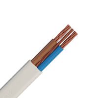 Cable Eléctrico Plano Flexible de Cobre con Conexión a Tierra, Cable de Cobre de 1.5mm 2.5mm 4mm con Aislamiento de PVC