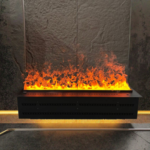 Maßgefertigter Indoor-Einbau-LED-Kamin Wandmontierte Dekoration Elektrischer Kamin Automatischer 3D Smart Wasserdampf-Kamin - Product Image 2