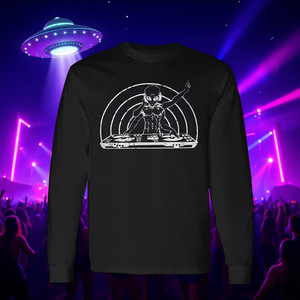 Alien Dj Ufo Music <b>Festival</b> Edm Rave Long Sleeve <b>T</b> <b>Shirt</b> - Product Image 3