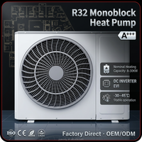 Bomba de Calor Aire-Agua R32, Calefacción, Refrigeración y Agua Caliente Doméstica, 3 en 1, Monobloque para el Hogar, A+++, Funcionamiento Durante Todo el Año