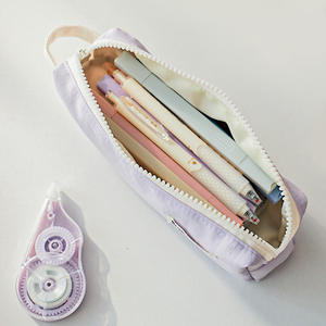 กระเป๋าใส่ดินสอผ้าฝ้ายไนลอนความจุขนาดใหญ่แบบมีซิปปิดสไตล์เกาหลีกระเป๋าเก็บของสำนักงานโรงเรียนพิมพ์ลายดิจิตอล - Product Image 4