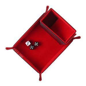 Caja de Almacenamiento 2 en 1 para Dados y Cartas, a Prueba de Polvo y Protectora, de Cuero PU, para Juegos de Cartas, Dados y RPG - Product Image 2