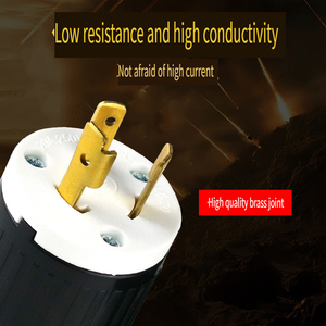 Đen Mỹ <span class=keywords><strong>NEMA</strong></span> <span class=keywords><strong>L6</strong></span>-20P công nghiệp khóa cắm với 3-Pole Twist-Lock nối 20A 250V Đồng chúng tôi hệ thống dây điện cắm - Product Image 2