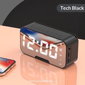 Pink Bt <b>Speaker</b> With LED Clock Display <b>USB</b>-C Charging Portable Wireless Audio Player For Mobile Phone - Product Image 1