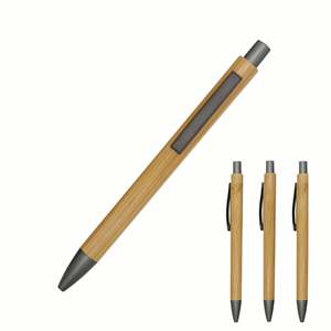 Stylo à bille en bambou écologique de luxe, stylo à bille en bambou personnalisé, stylo en bois avec logo personnalisé, impression de logo au laser - Product Image 5