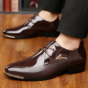 Chaussures habillées en cuir respirantes pour hommes, style britannique haut de gamme, à bout pointu, pour l'été, idéales pour les affaires et les mariages - Product Image 2