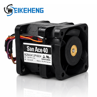 Tekanan Statis Tinggi Sanyo 9CRA0412P4S04 12V 1.2A 4CM Kipas Aksial Kuat 4048 4-Pin PWM Bantalan Bola Kipas Pendingin Server Inverter