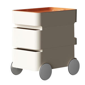 Table de chevet de matériel de stockage de chariot d'armoire mobile Simple moderne de concepteur nordique pour le petit appartement pour l'<span class=keywords><strong>Internet</strong></span> - Product Image 5