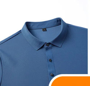 Chemise de golf boutonnée respirante pour hommes T-shirt polo décontracté à manches courtes grande et grande coupe ajustée - Product Image 3