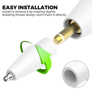 Ahastyle หัวปากกาสำหรับ <span class=keywords><strong>Apple</strong></span> <span class=keywords><strong>Pencil</strong></span> 2ND 1st <span class=keywords><strong>Gen</strong></span>, และดินสอ Pro & USB-C, โลหะอัปเกรดทนต่อการสึกหรอปากกาเหมือนปลาย - Product Image 4