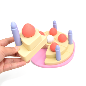 Arrivée gratuite Bpa enfants Silicone gâteau d'anniversaire ensemble jouets enfant en bas âge bébé enfants jeux semblant jouet - Product Image 6