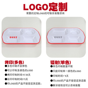 A5 <b>melamine</b> tableware factory, school canteen, special thickened four-compartment serving <b>plate</b> for meals and after-school care - Product Image 4