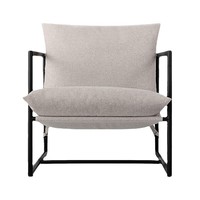 Fauteuil simple en tissu, style nordique moderne et minimaliste, fauteuil de luxe léger, décontracté, pour salon, balcon, mousse élastique haute densité