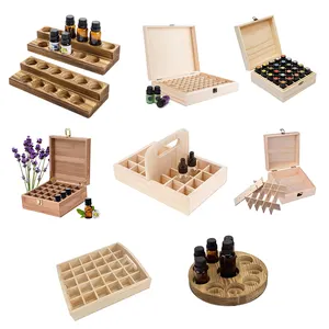 Wholesale custom unique wooden gift package box pinewood essential oil storage box
