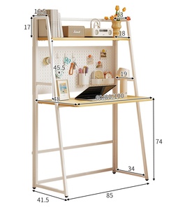 <span class=keywords><strong>Bureau</strong></span> de travail intégré Wayon avec panneau perforé et étagère, poste de travail moderne et minimaliste pour petit espace - Product Image 1