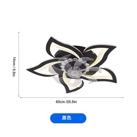 Ventilateur de plafond intelligent pour salon, chambre à coucher, télécommande, décoration moderne de plafond, hôtel, ventilateur de plafond LED pour la maison