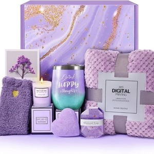 Ensemble cadeau personnalisé en peluche rose et violette pour spa, mariage, Saint-Valentin, anniversaire, pour femmes, cadeau d'entreprise - Product Image 5