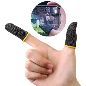 Cubiertas de pulgar para juegos móviles, manguitos antideslizantes de fibra de cobre para dedos, pantalla táctil con Joystick móvil