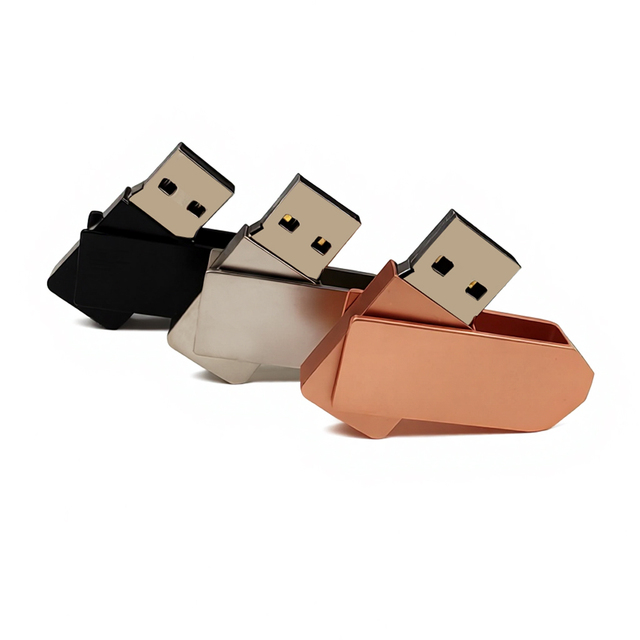 2026 New Metal Swivel USB Flash Drive Mini Portable 2.0 Customized Logo Gift 3-Year Warranty Class Original Chips No Encryption