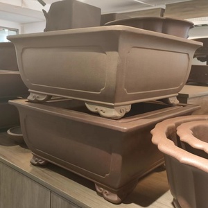 <span class=keywords><strong>Pot</strong></span> à bonsaï <span class=keywords><strong>carré</strong></span> non verni XXXL avec pieds en forme <span class=keywords><strong>de</strong></span> nuage - Product Image 6