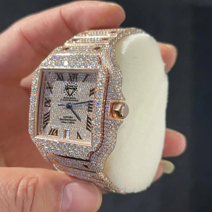 Montre de luxe Hip Hop Iced Out avec diamants et moissanite, mouvement mécanique automatique, étanche - Product Image 6
