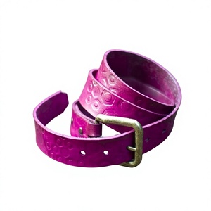 Cinturones de Cuero con Hebilla de Acero Cuadrada y Estampado por Transferencia Térmica de Marca Personalizada BS International, Diseño Sólido, Ecológicos - Product Image 4