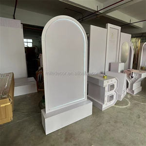 Letrero Decorativo para Bodas MILE, Personalizado, de PVC Blanco, Hecho a Mano, con Caja de Flores Encantadora, Letrero de Bienvenida para Invitados con Luz LED - Product Image 2