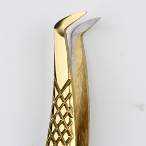 J2 Lashing Nhíp Nhật Bản Nhập Khẩu Lông Mi Mở Rộng Nhíp Chống Trơn Chuyên Nghiệp Chính Xác Lash Pincets Vàng Lưới - Product Image 4