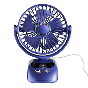 Digital Clip Fan Mini Portable USB Rechargeable Desktop Fan Low Noise Long <b>Battery</b> Life LED Nightlight Fan - Product Image 1