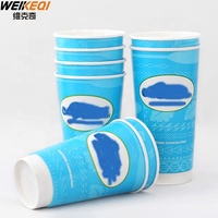 Gobelets en papier jetables à paroi simple pour thé glacé, utilisables toute l'année
