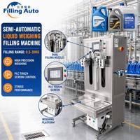 Mesin Pengisi Oli 2 Nozzle Kontrol Digital Semi-otomatis 5 Galon dengan Timbangan