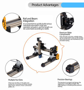 Hiệu quả đáng tin cậy hiệu quả giàn Robot XYZ 3 trục máy khắc hệ thống cơ khí parts1/2/3/4 trục giàn guiway mô-đun - Product Image 4