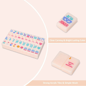 Luxury Winter Style 160 Tiles American Mahjongg <b>Set</b> Complete Custom Acrylic <b>Mahjong</b> Tiles Game <b>Set</b> with Cute Joker - Product Image 5