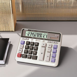 Calculadora solar de alta calidad Escritorio de gran tamaño Calculadora de 12 dígitos con teclado para oficina - Product Image 3