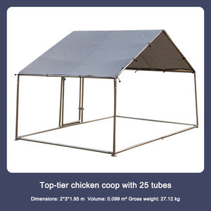 โรงเรือนเลี้ยงไก่โลหะสำเร็จรูป สำหรับกลางแจ้ง ชุบสังกะสี ขนาด 2*3*2 เมตร สำหรับเลี้ยงไก่แบบพาณิชย์ - Product Image 2