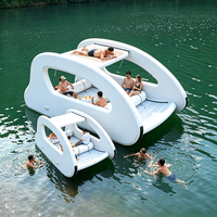 Bateau gonflable commercial de luxe en PVC avec moteur à réaction DWF, bateau-maison portable à technologie Drop Stitch pour excursions côtières