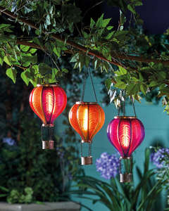 फ्लैकरिंग के कारण फांसी लालटेन गार्डन की सजावट सौर गर्म हवा के गुब्बारे में आवाज नियंत्रण और रिचार्जेबल बैटरी - Product Image 3