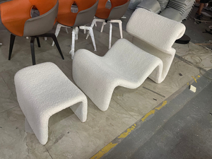 Disen nórdico moderno minimalista creativo personalidad diseñador línea S en forma de asiento línea ocio silla reclinable - Product Image 6