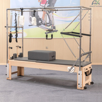 Reformer de Pilates de Madera de Arce de Grado Comercial para Gimnasio, Equipo Completo con Programas de Entrenamiento