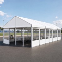 Tente d'exposition extérieure pour événements avec structure en aluminium, intérieur à poutres libres, imperméable, utilisable en toutes saisons