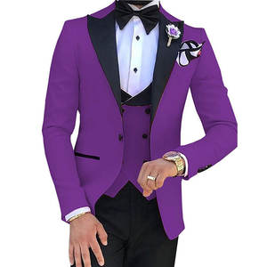 <span class=keywords><strong>Traje</strong></span> informal de negocios de tres piezas para hombre de gran tamaño, banquetes de boda de un solo pecho, padrino de boda, grupo de edad para adultos - Product Image 6