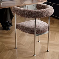Chaise de salle à manger contemporaine avec structure en acier inoxydable et éponge haute densité pour bureaux à domicile ou salons de restaurant