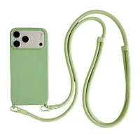 Étui officiel antichoc avec cordon tour de cou pour iPhone 17 Pro Max 14 12 11 13 15 16 Plus 17 Air, coque souple avec lanière bandoulière