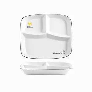 Vaisselle nordique pour une personne de 10 pouces, assiettes de contrôle des parties en céramique, assiette de plongée pour petit-déjeuner familial - Product Image 1