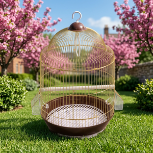 Cage à oiseaux en métal économique de petite taille, accessoires complets, balançoire, perchoir pour les amoureux des oiseaux débutants - Product Image 2